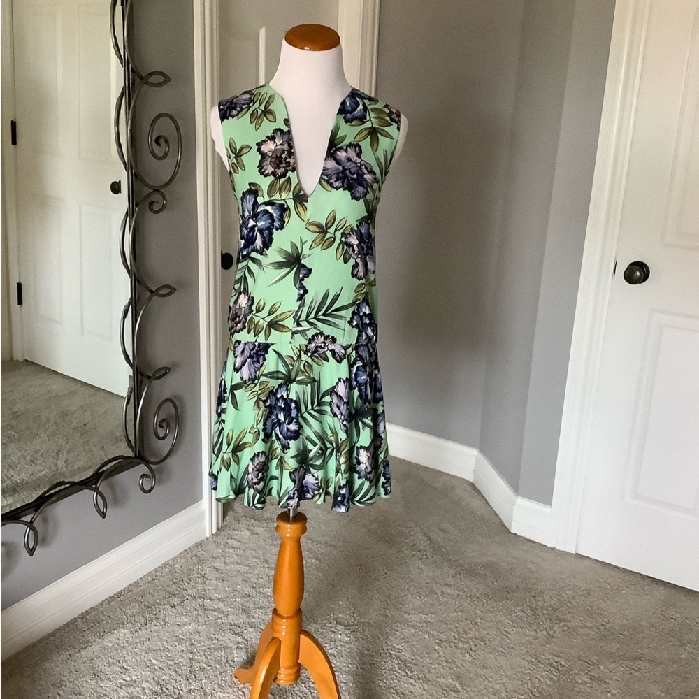 Alice + Olivia Brook Oasis Mint Floral Dress